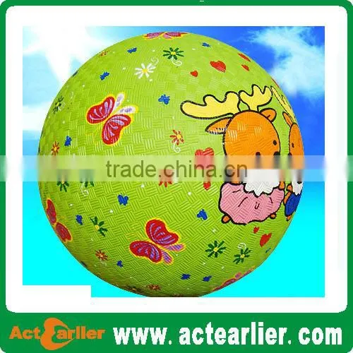 rubber playground balls with custom logo