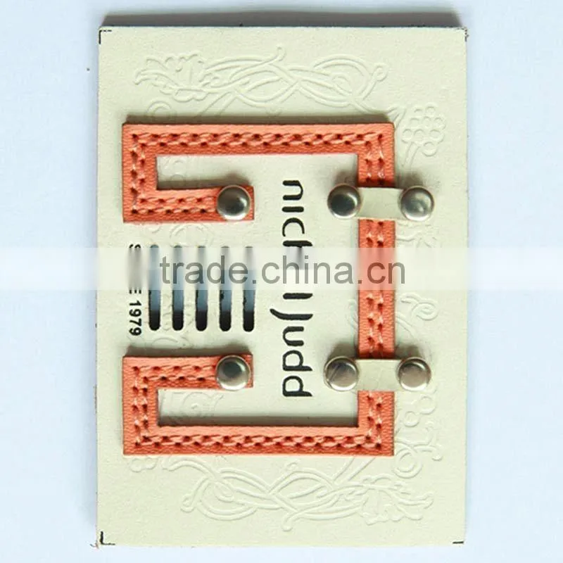 fashion metal leather label