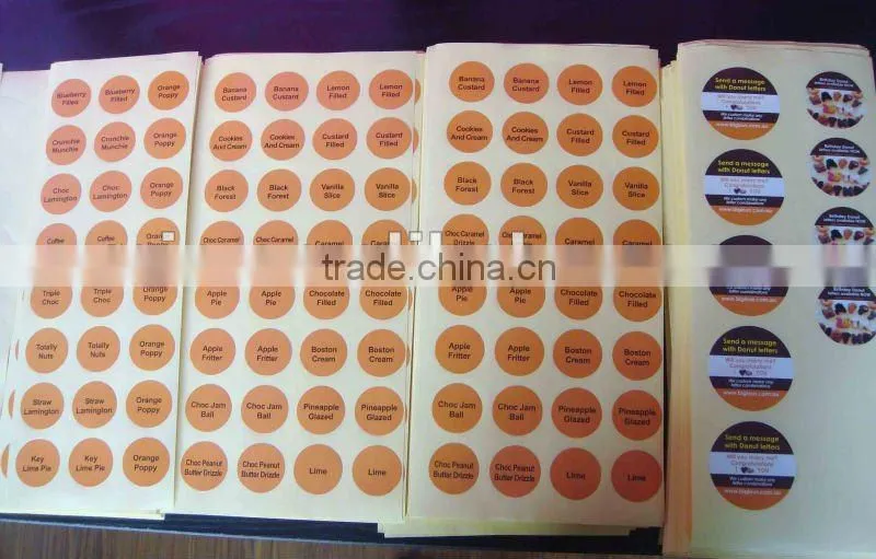 shanghai printing round colorful sticker