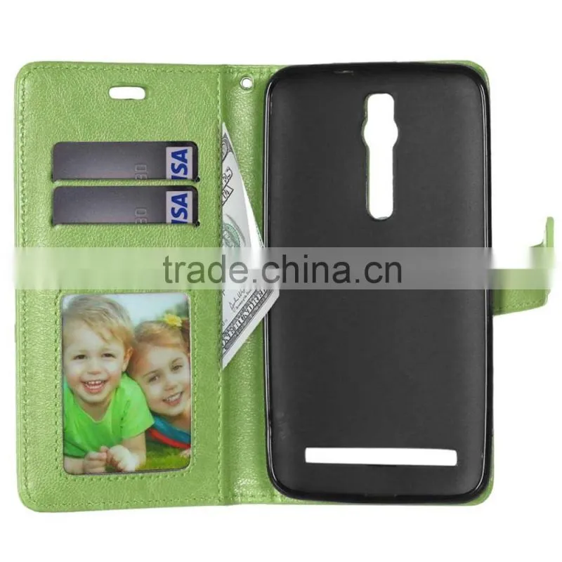 PU Leather Cell Phone Flip Wallet Kickstand Case for ASUS ZenFone ZS550ML