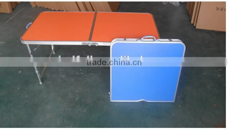 Wholesale Red/Blue/White MDF Aluminum Camping Adjustable Folding Picnic Table