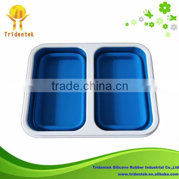 2014 new design and food grade silicon storage container lunch box