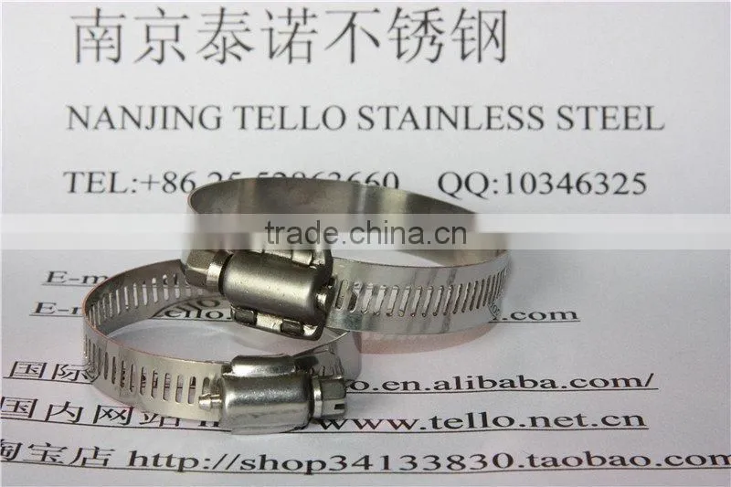 Stainless steel worm drive clamp