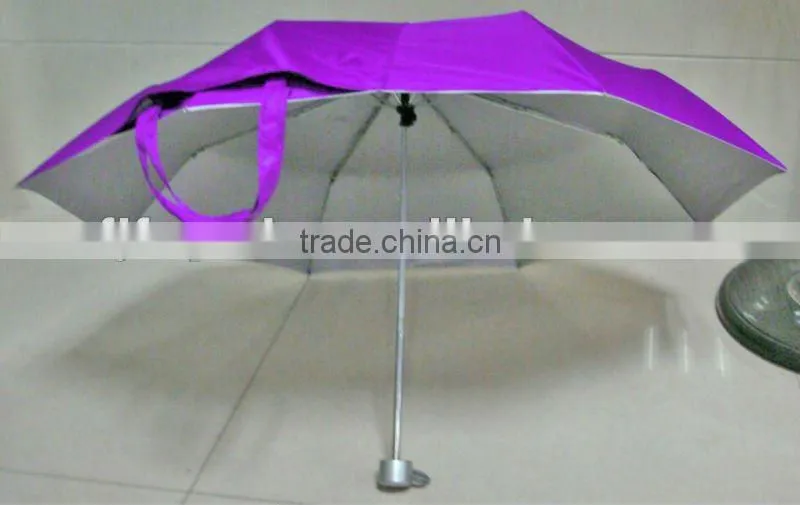 F250D popular 3 folding lady shopping bag umbrella with UV