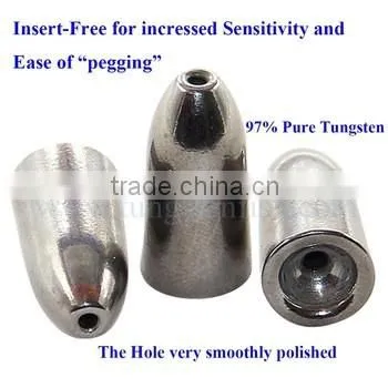 Tungsten,W:>97% Material Top quality tungsten bullet weight