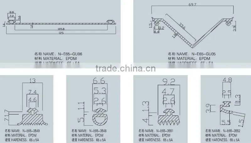 EPDM&Silicone rubber strip profile