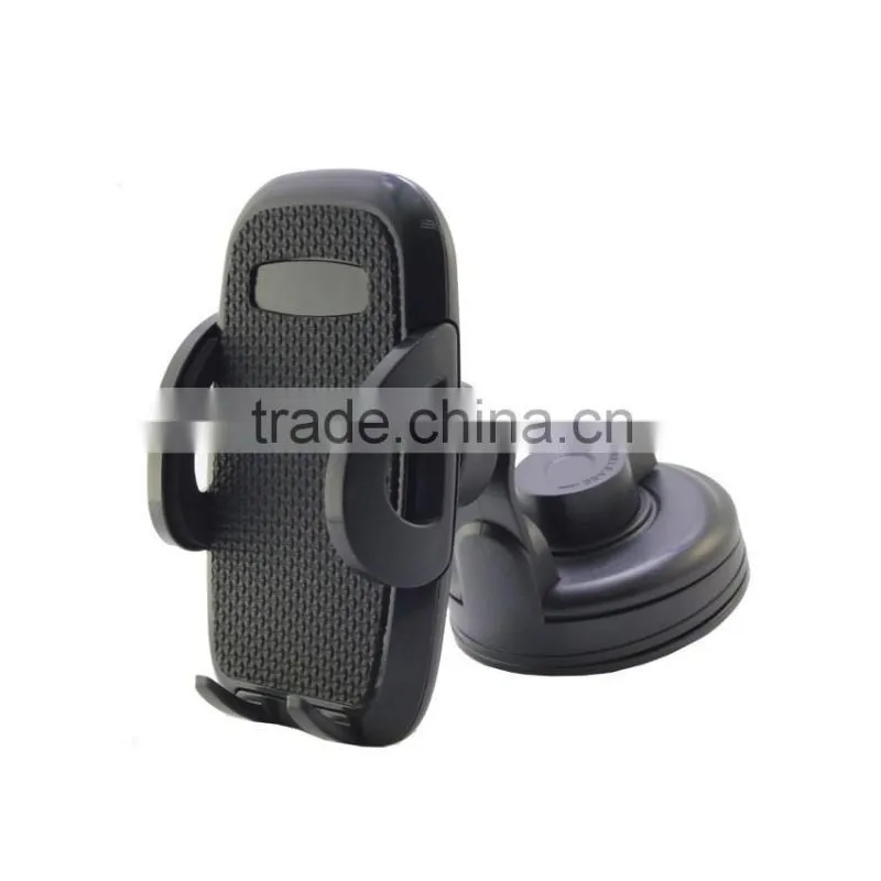 Universal Smart Phone Car Mount with Suction for Dashboard / Windshield Cell Phone Holder Compatible with any Smartphone