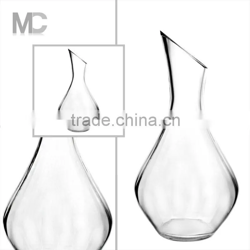 Wholesale handcrafted clear single wine glass decanters