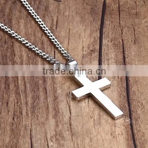 High Quality Fashion Cross Pendant Stainless Steel Necklace