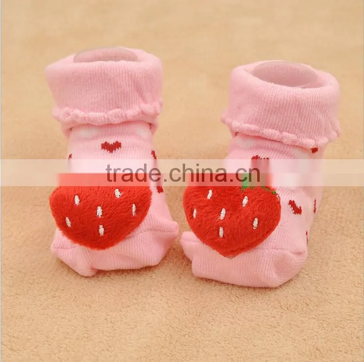 Cute cartoon baby sock shoes cotton antislip sole soft baby indoor socks baby shoes crochet baby girls shoes