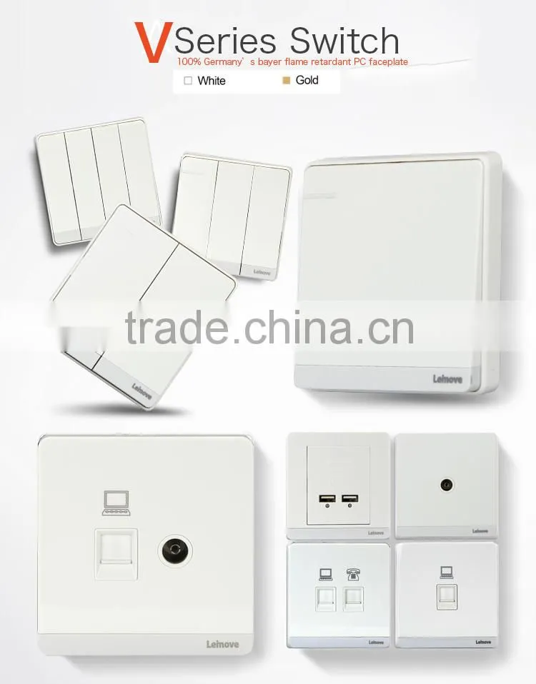 2016 OEM electrical socket PC white TV socket