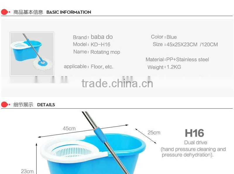 industrial plastic mop bucket wringer