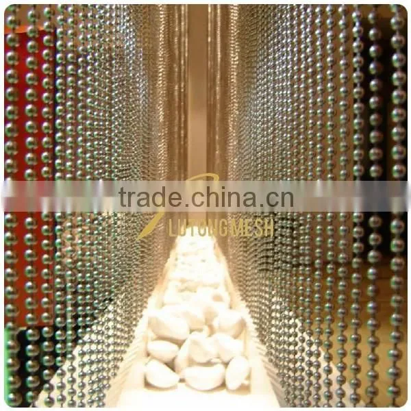 silver ball chain curtain for interior decoration