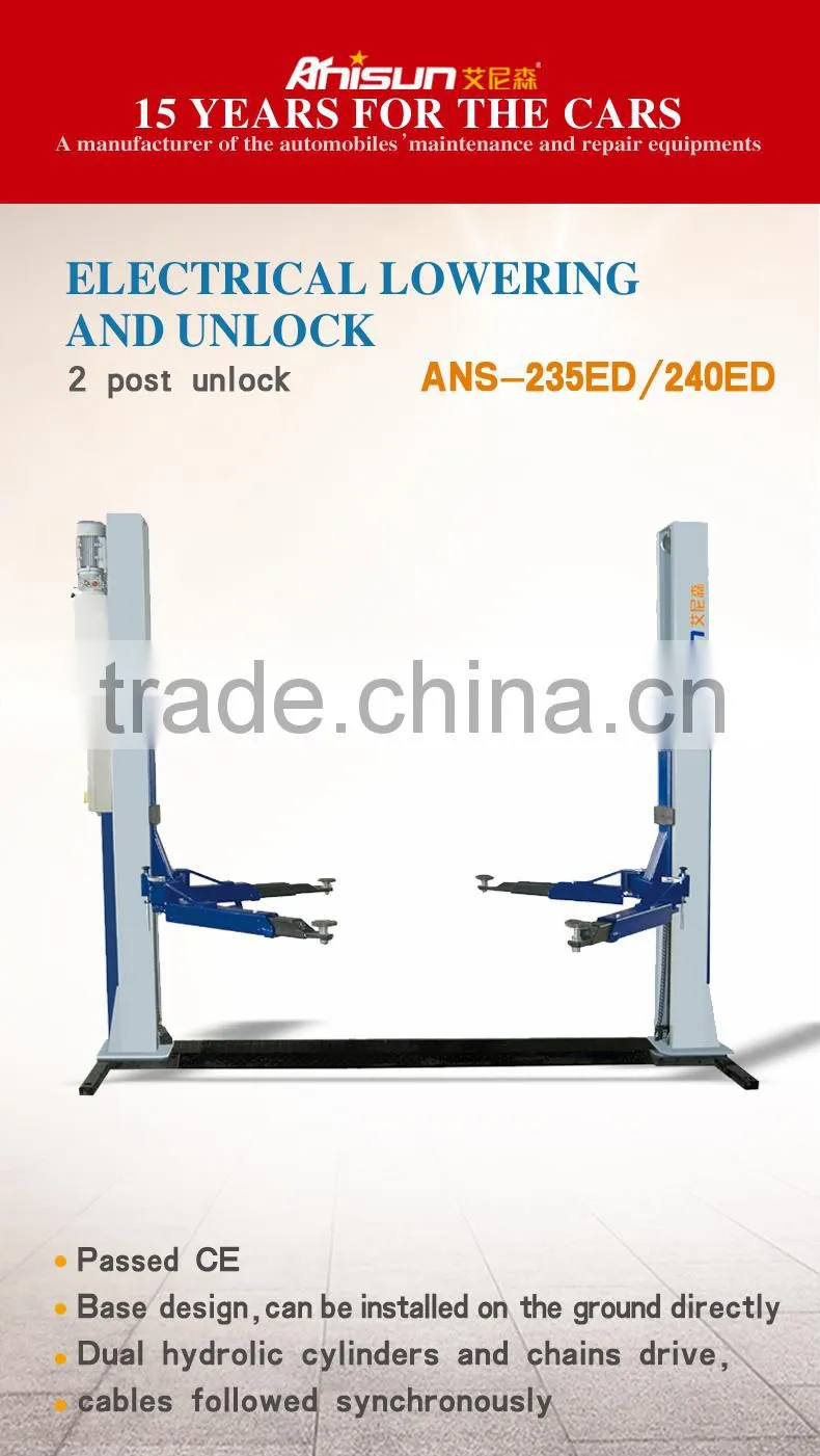 China hydraulic cheap car lifts two post 4000kg