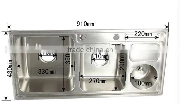 304 stainless steel kitchen sink_Big Size Family Luxury Multifunctional Kitchen Sink