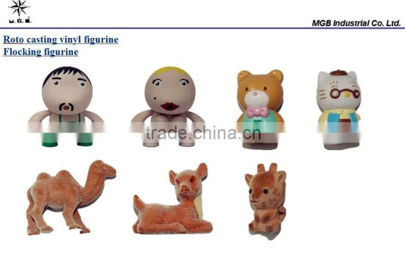 rotocasting vinyl toys,flocking animal toys