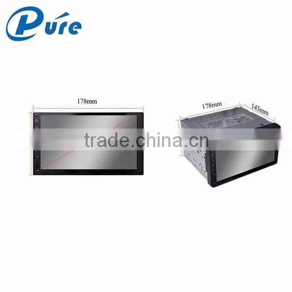 Universal 7 inch capacitive touch sreen 2 din car dvd player with gps bluetooth