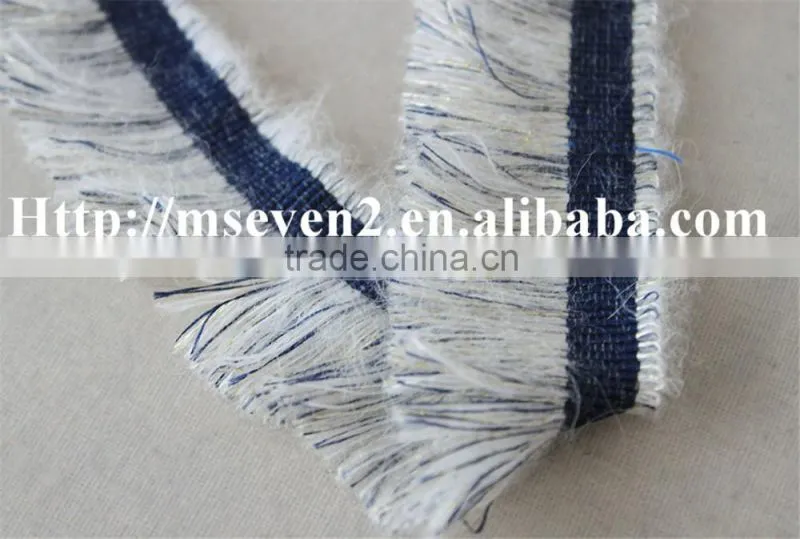 good looking kintting tassels red and white lace trim for garment accessories