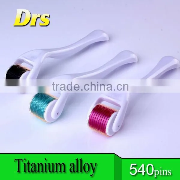 Warm welcomed 1.0mm 540 titanium needles skin dermaroller for beauty