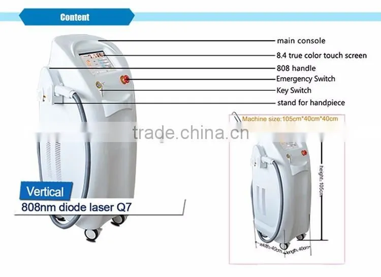 TEC cooling system 10 laser bars diode laser hair removal speed 808