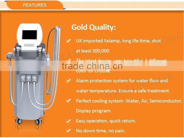 Most effective professional ipl xenon flash lamp 4 in 1 multifunction laser device