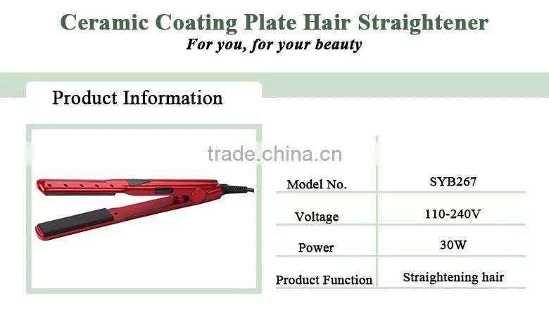 Mini hair straightener heat up to 450F OEM Customized style with LED indicator light