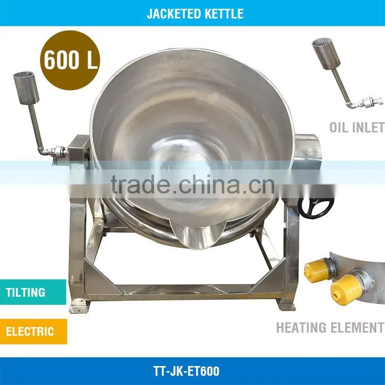 Oil Jacket Kettle - 600 L, Electric, Tiltable, Without Agitator, TT-JK-ET600
