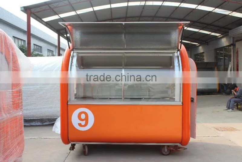 HOT Selling Stainless Steel Street Vending Food Cart Kiosk