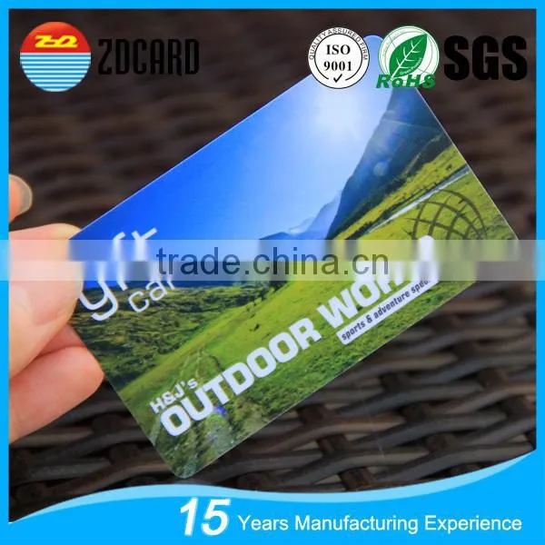 Custom Printing Cr80 Plastic Pvc Gift Card