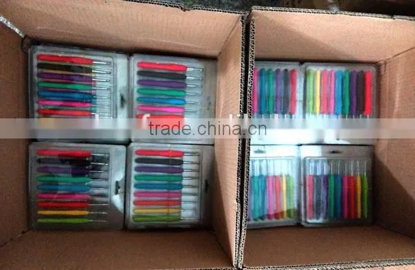 Hot sale tpr thermoplastic rubber crochet hook , crochet hook set, manufacturer of crochet hook