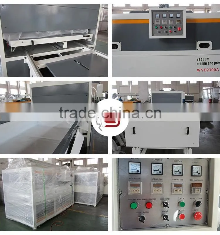 Woodworking manufacturer vacuum membrane press machine WVP2300A-1Z