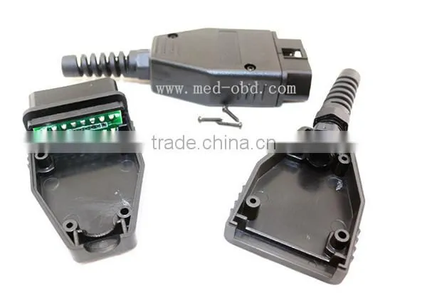 OBD2 J1962m Male Connector with Enclosure and Cable Strain Relief