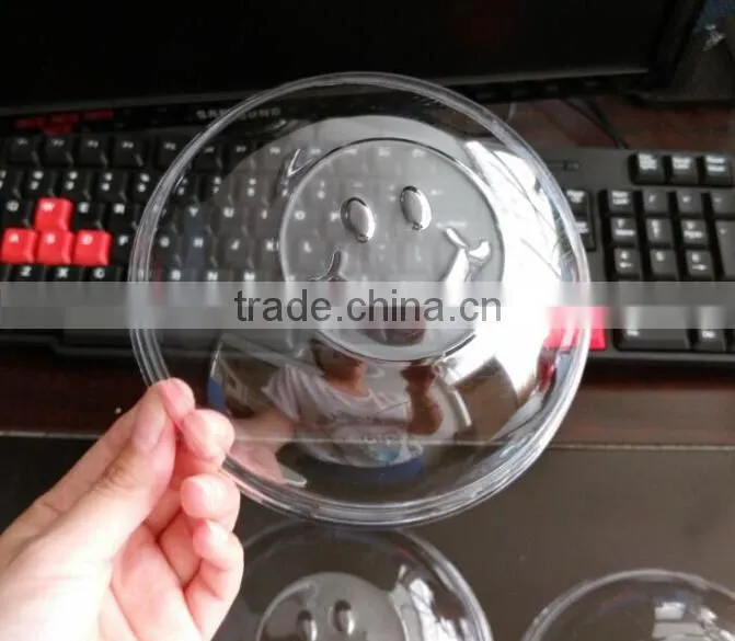High transparent BOPS bowl lid for paper cake bowl/ Smailing face bowl lids for cake box