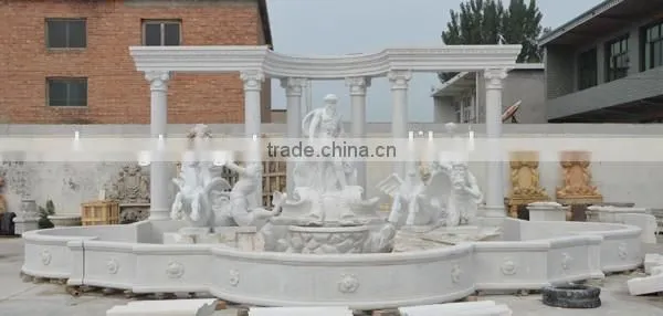 Italia Large Marble Water Fountain with horse