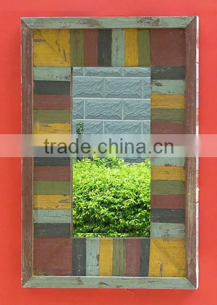 Antique Classial Vintage Decorative Outdoor Wooden Frame Mirror