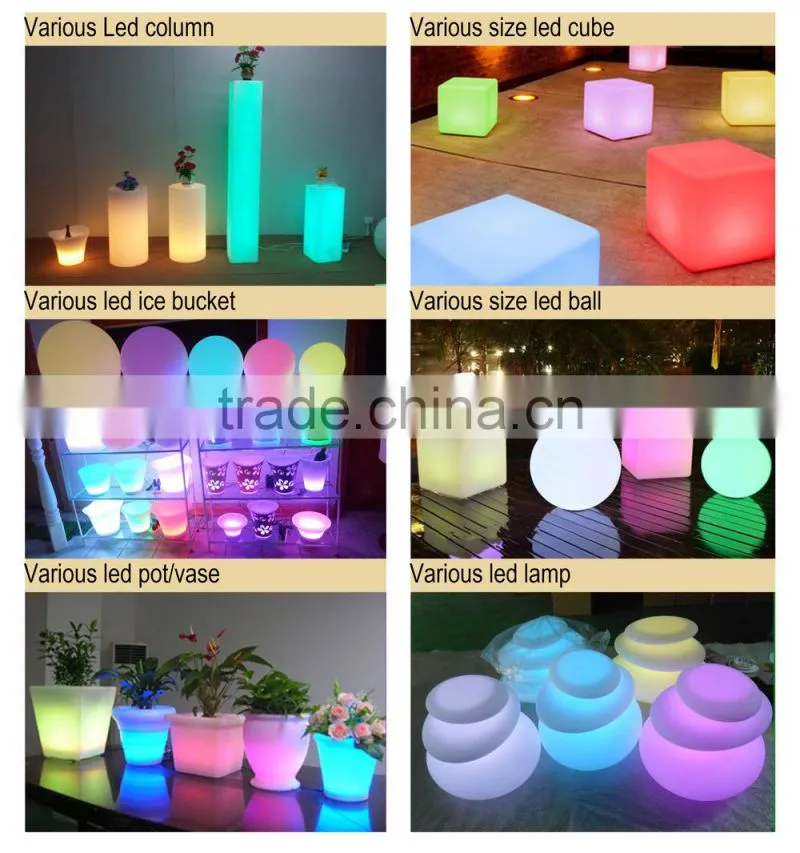PE remote control battery operated LED apple Bar Chair