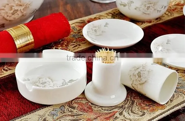 KC-00667 bone china dinnerware set with flower printing