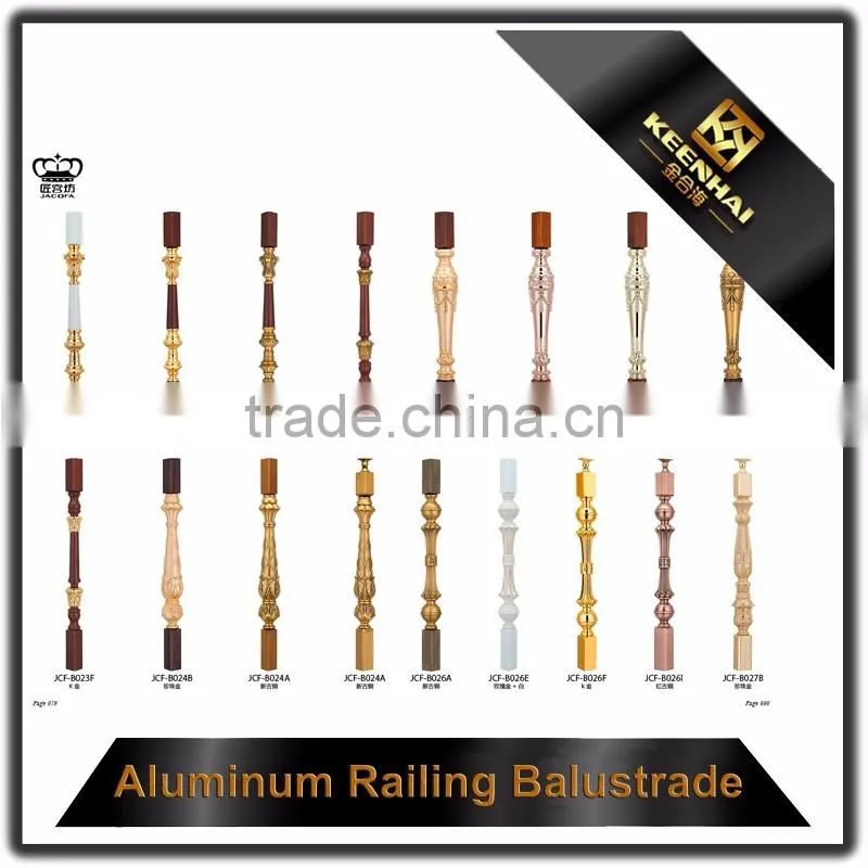 Luxury Design Decorative Powder Coated Cast Aluminum Railing for Stairs