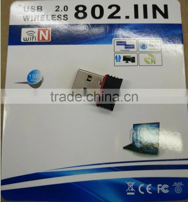 Factory Direct Cheap Price USB Mini Wireless 150M LAN Adapter USB 2.0 Wireless 802.11N Driver