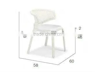 2017 Trade Assurance New Design famous modern restaurant used synthetic rattan all weather single dining chair