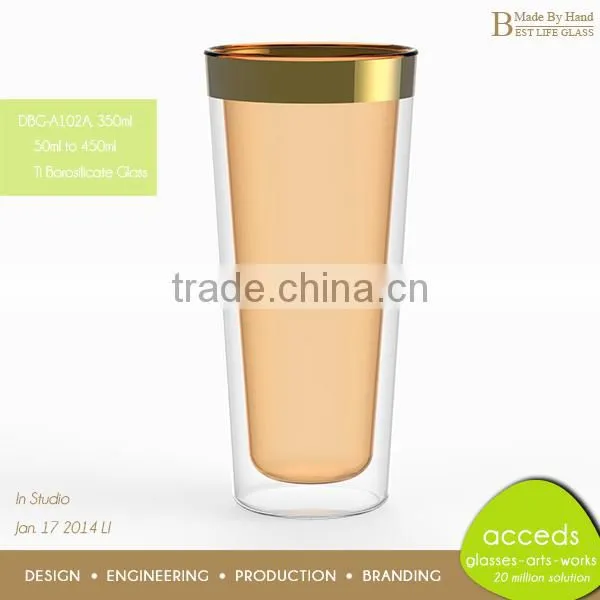 Customized Handmade Glass Tumbler Colored
