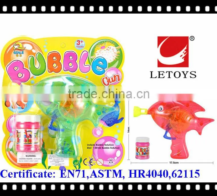 hot sale lovely summer toys kids plastic bubble gun with light
