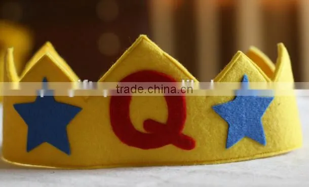 2017 china hot sale high quality handmade promotional new product handmade eco friendly cheap wholesale felt rings crown shaped