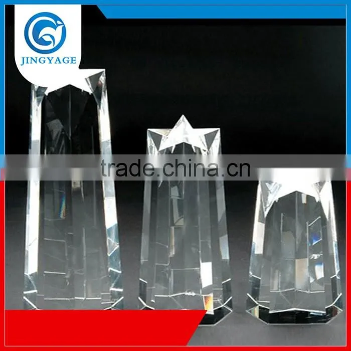 Jingyage Over 15 years experience free sample custom crystal star trophy designs crystal chrome star award souvenit gifts