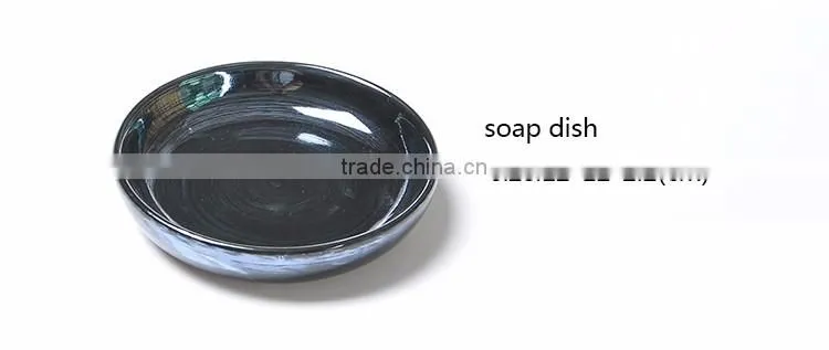 Colorful pearl glaze bathroom accessories sets