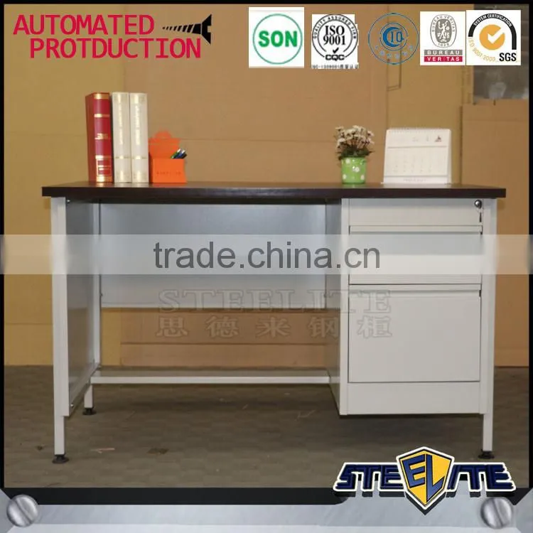 2016 latest modern designed executive metal office desk with drawer cabinet and computer box
