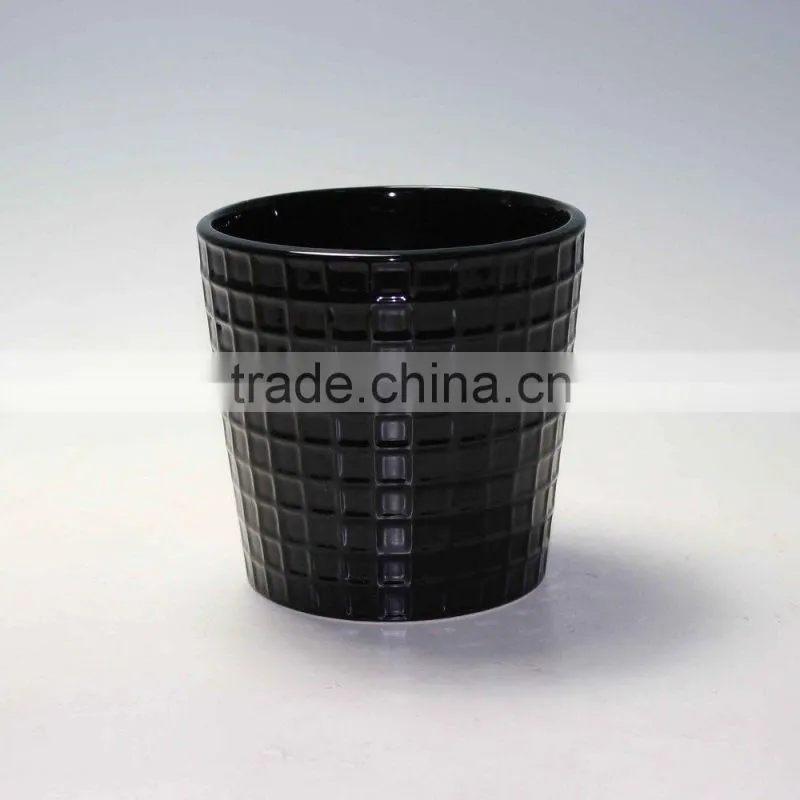 Glazed color ceramic flower pots