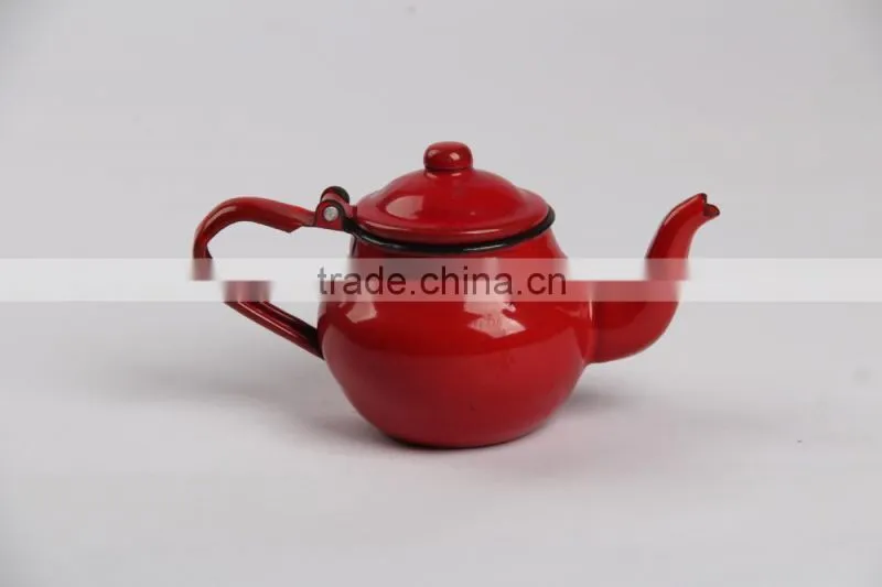 Hot sale 9-14cm enamel small tea kettle enamel tea pot