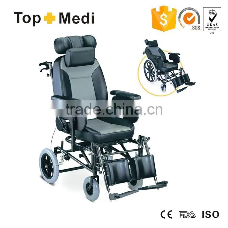 Rehabilitation Therapy Supplies Topmedi medical reclining disabled chair with adjustable legs