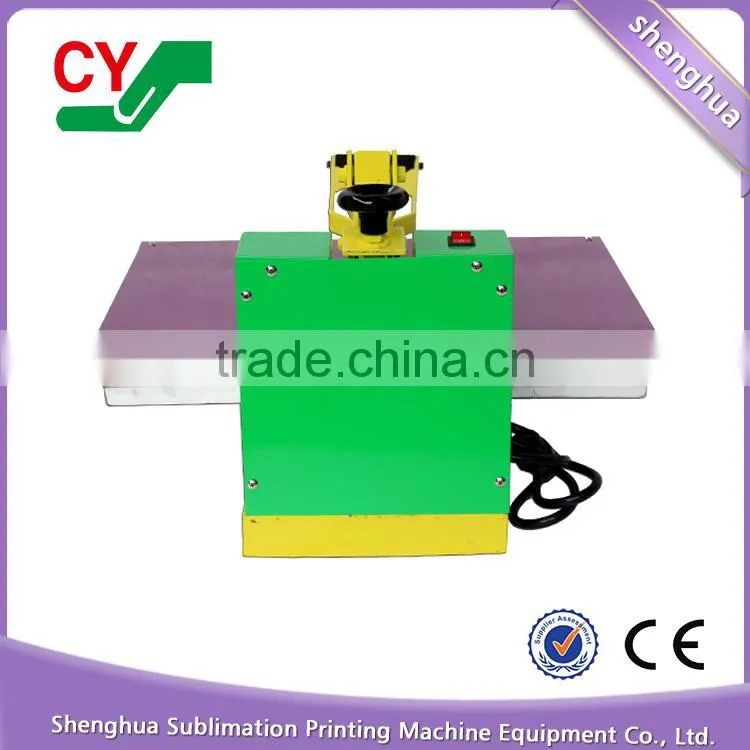 Hot sale CE large manual teflon coated thick platen heat press t-shirt printing